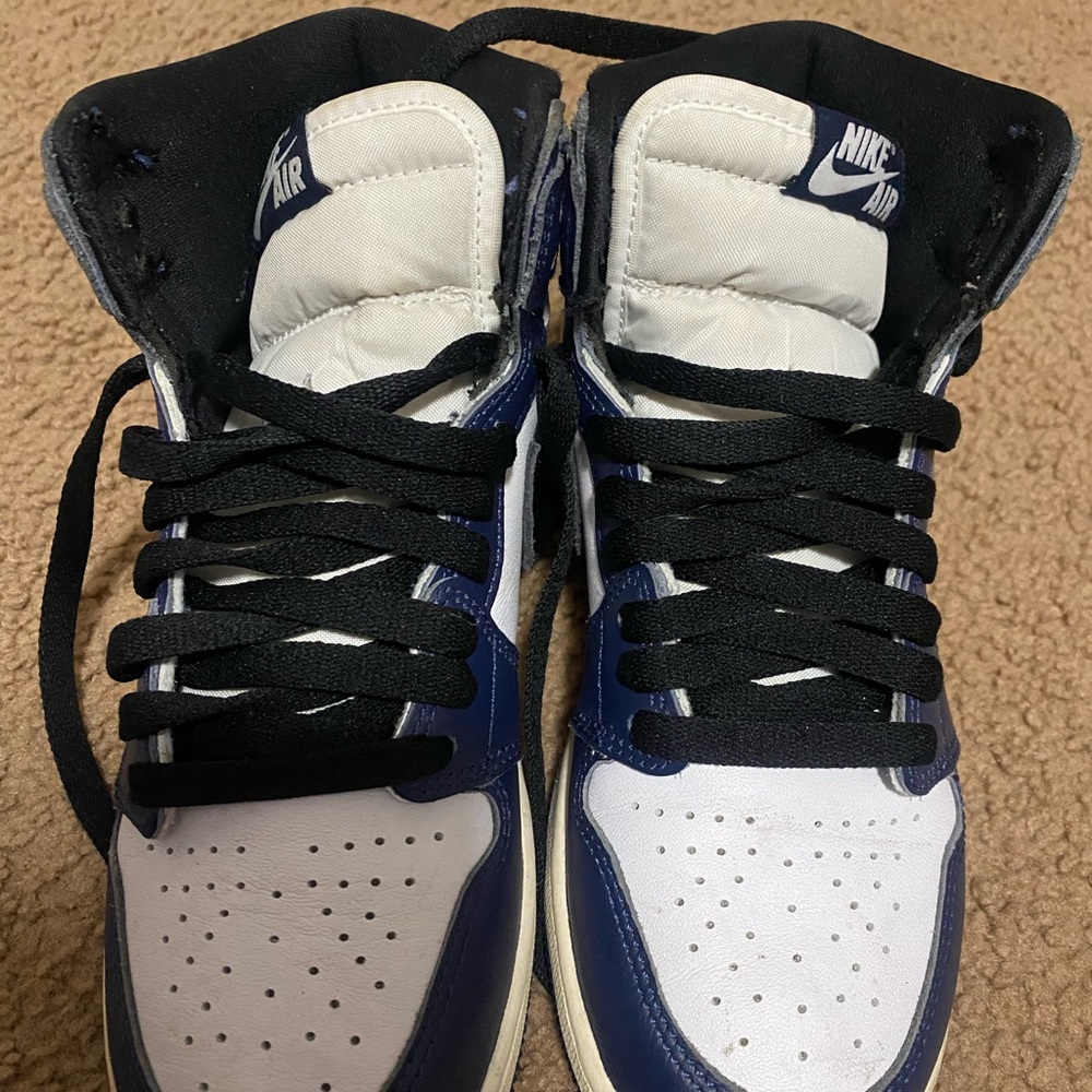 Nike High-Top Sneakers in Black, White, and Blue